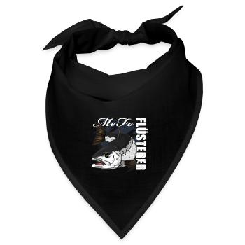 Meerforellen Flüsterer - Angeln - Bandana - Schwarz - Vorne