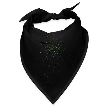 konfetti räppli flocken - Bandana - Schwarz - Vorne