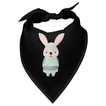 Hase Löffel - Bandana - Schwarz - Vorne