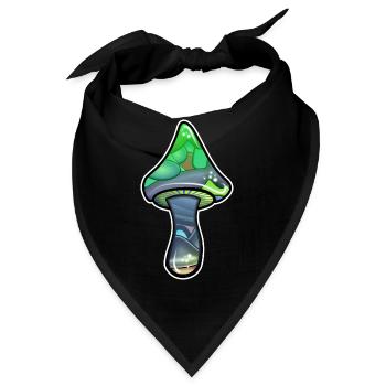 Zauberpilz - Bandana - Schwarz - Vorne