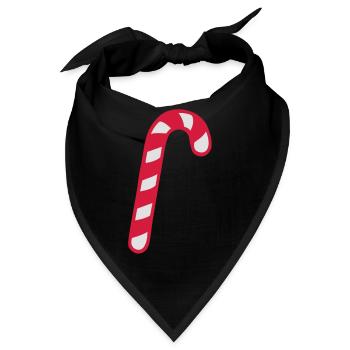 Zuckerstange Weihnachten - Bandana - Schwarz - Vorne