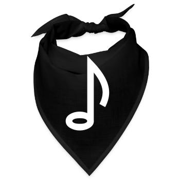 Note Symbol - Bandana - Schwarz - Vorne