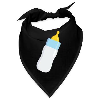 Baby Flasche - Bandana - Schwarz - Vorne