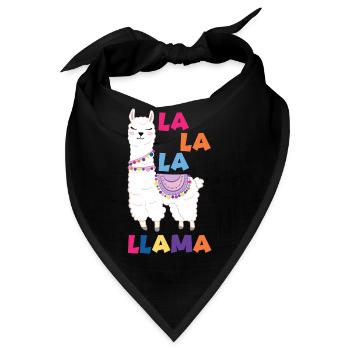 La La La Lama - Bandana - Schwarz - Vorne