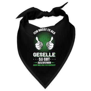 Geselle Prüfung bestanden Sprüche - Bandana - Schwarz - Vorne