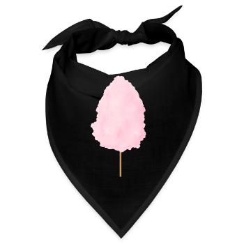 flauschige rosafarbene Zuckerwatte - Bandana - Schwarz - Vorne