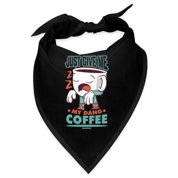 Kaffee Espresso Capuccino Büro lustiges Geschenk - Bandana - Schwarz - Vorne