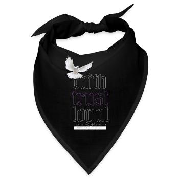 faith trust loyal - Bandana - Schwarz - Vorne