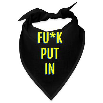 Provokante Neon-Textgrafik - Bandana - Schwarz - Vorne