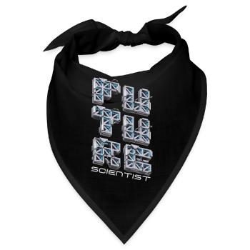 Wissenschaftler, 3D futuristisch, Zukunft Sci Fi - Bandana - Schwarz - Vorne