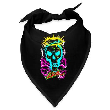 L.Gor Totenkopf Knochen - Bandana - Schwarz - Vorne