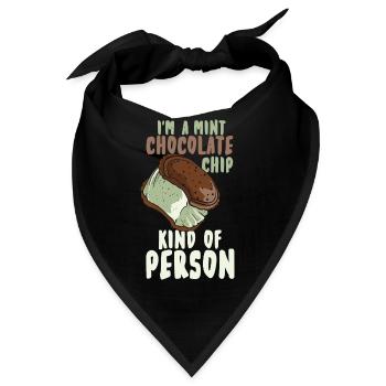 Minze-Schokolade-Chip - Bandana - Schwarz - Vorne