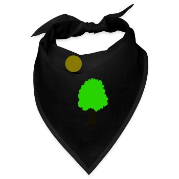 baum - Bandana - Schwarz - Vorne