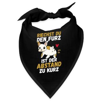Riechst Du Den Furz Ist Der Abstand Zu Kurz - Bandana - Schwarz - Vorne