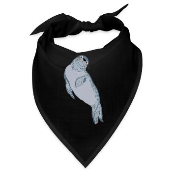 Robbe Seehund - Bandana - Schwarz - Vorne