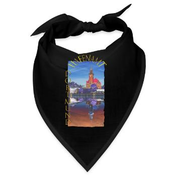 Historisches Dortmunder Hafenamt - Bandana - Schwarz - Vorne
