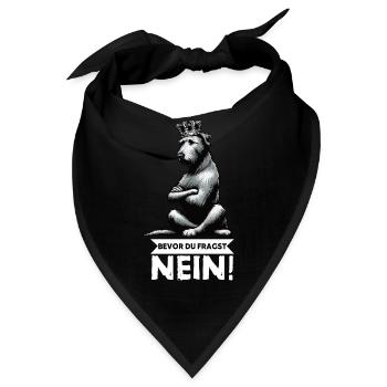 Bevor Du Fragst Nein Irischer Wolfshund Wolfshund  - Bandana - Schwarz - Vorne