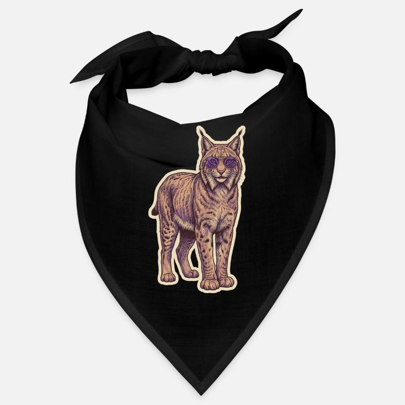Luchs Wildkatze Sonnenbrille Bandana