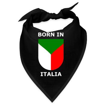 Geboren in Italia Schild - Bandana - Schwarz - Vorne