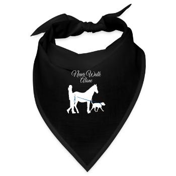 Never Walk Alone Pferd Hund - Bandana - Schwarz - Vorne