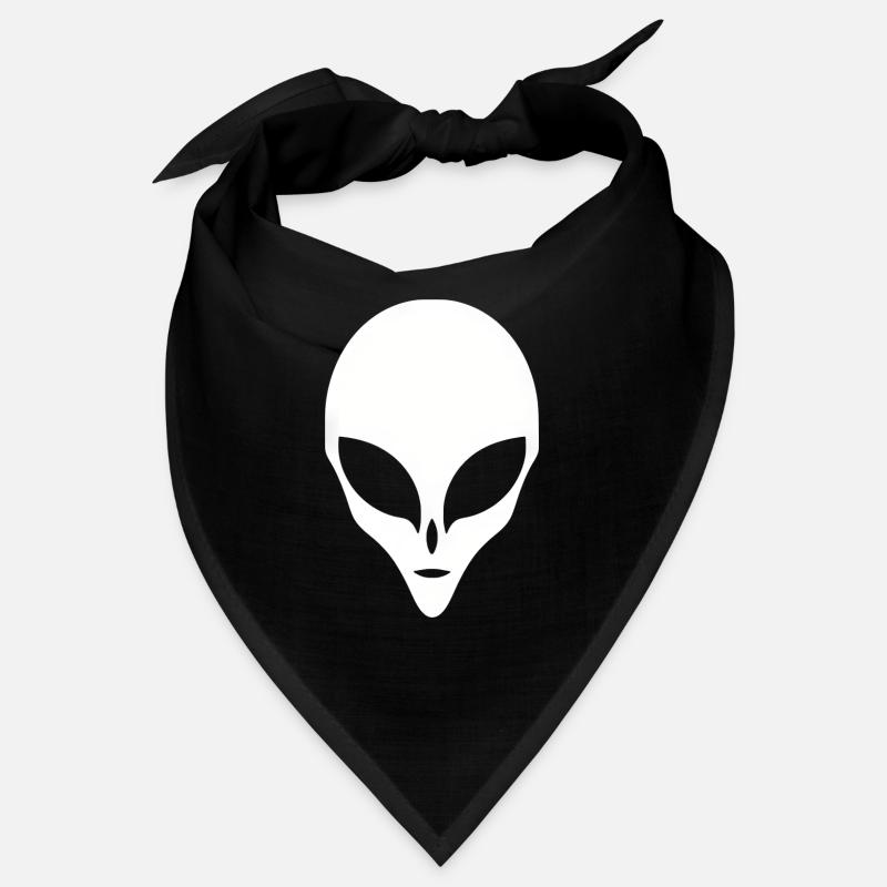 Alien Silhouette Head Face Bandana