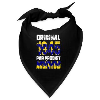 80-jähriges Jubiläum - Original - 1945 - Ardèche - Bandana - Schwarz - Vorne