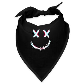 Reißverschluss Mund - Bandana - Schwarz - Vorne