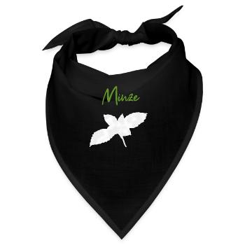 Minze Pfefferminze - Bandana - Schwarz - Vorne