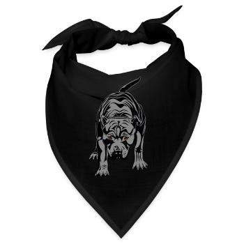 Pitbull - Bandana - Schwarz - Vorne