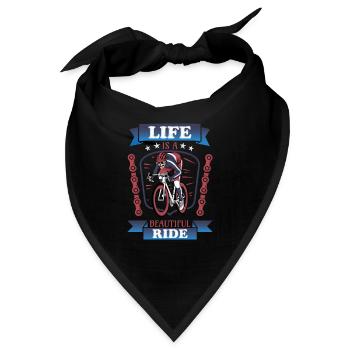 Skellet Bicycle Life is a Beautiful Ride Design - Bandana - Schwarz - Vorne