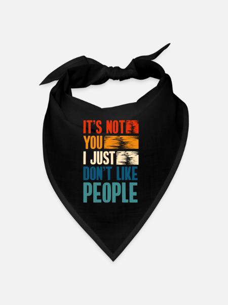 Sarcasm Crowd Misanthropy Rejection - Bandana - black - Front