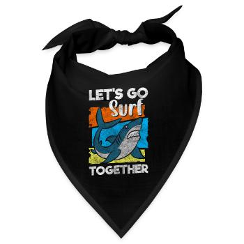 Hai Flosse Angler König - Bandana - Schwarz - Vorne