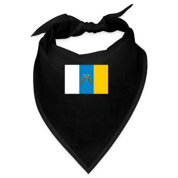 Flagge Kanarische Inseln - Bandana - Schwarz - Vorne