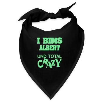 Geschenk für Albert - Bandana - Schwarz - Vorne