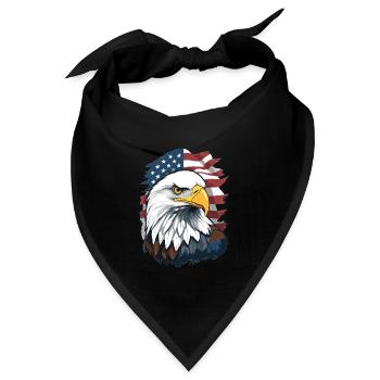Weißkopfseeadler - Bandana - Schwarz - Vorne