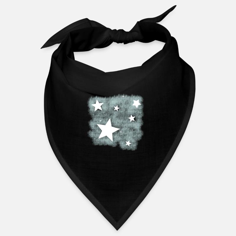 Étoiles dans le ciel nocturne, ciel étoilé. - Bandana - noir