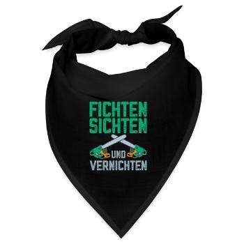 Fichten sichten und vernichten lustige Holzfäller - Bandana - Schwarz - Vorne