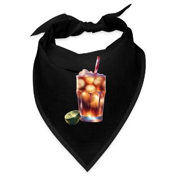 Ein Glas kaltes Sodagetränk - Bandana - Schwarz - Vorne