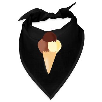 eis eiscreme restaurant ice cream sundae83 - Bandana - Schwarz - Vorne