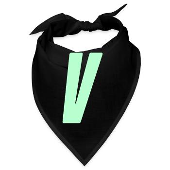 V - Bandana - Schwarz - Vorne