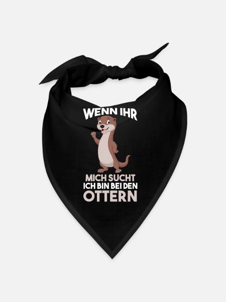 Ich bin bei den Ottern - Bandana - Schwarz