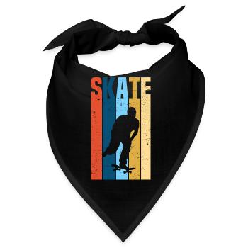 Skate Skateboard Skater - Bandana - Schwarz - Vorne