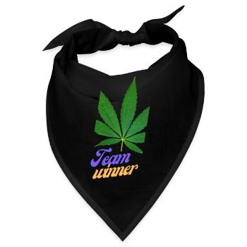 team winner, lustige Sprüche, Geschenk - Bandana - Schwarz - Vorne