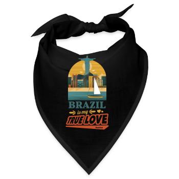 Brasilien Rio de Janeiro Südamerika Geschenk - Bandana - Schwarz - Vorne
