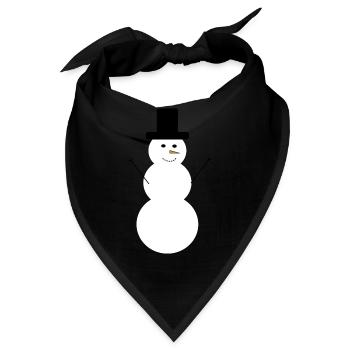 Schneemann - Bandana - Schwarz - Vorne