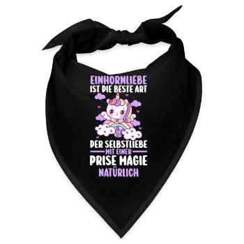 Einhorn - Bandana - Schwarz - Vorne