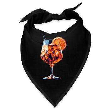 Ein sommerlicher Drink im Polygon-Stil - Bandana - Schwarz - Vorne