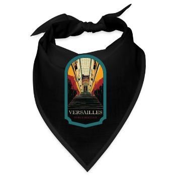 Königliche Treppe, Illustration von Versailles - Bandana - Schwarz - Vorne
