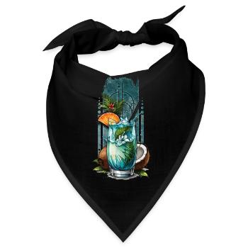 Tropischer Genuss: Kokosnuss-Cocktails - Bandana - Schwarz - Vorne