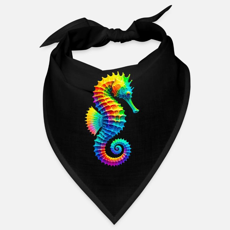 Seepferdchen - Bandana - Schwarz
